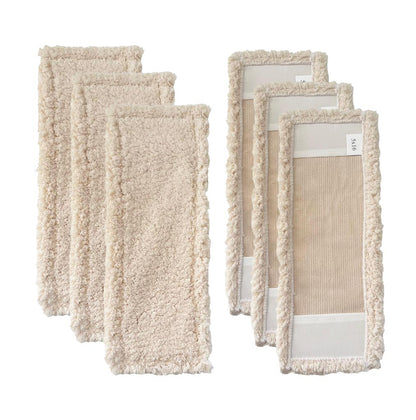 BSL 6-Pcs Dust Pads for Floor Cleaning Floors, 5x16, Ecru Color ( Only Pads ) (BSL-TLT-DP-6-ECRU)