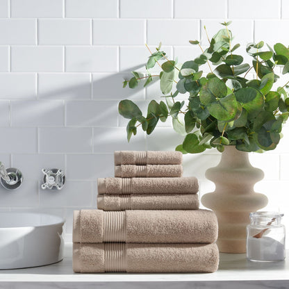 Arkwright Home® Host & Home 6pc Bath Towel Set Beige, Case of 6 Sets (BSET-HH-BGE-CS)