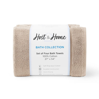 Arkwright Home® Host & Home Bath Towel 27x54 Beige, 24/Case (BT-HH2754-BG-CS)
