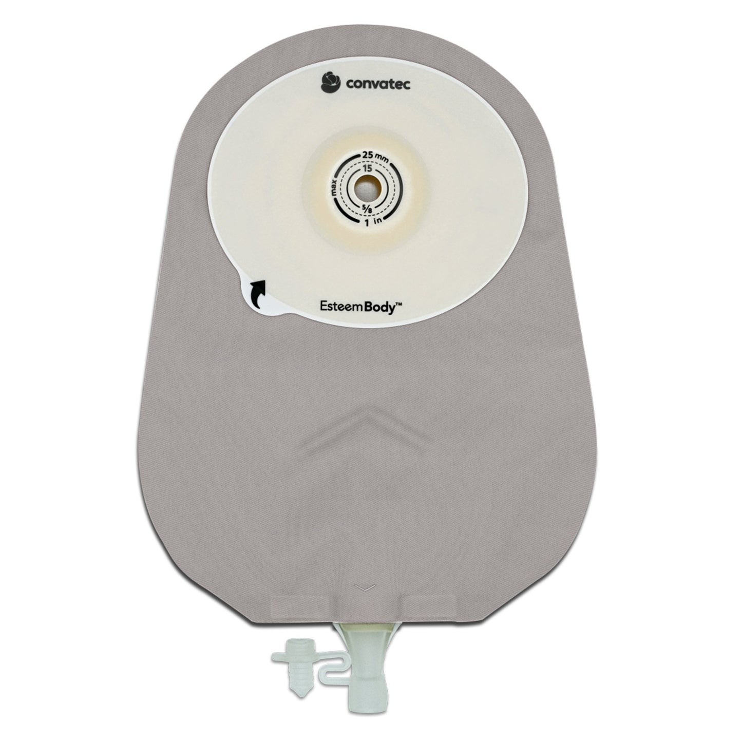 Esteem Body™ Urostomy Pouch One-Piece System 10 Inch Length Convex, Trim To Fit 10 to 35 mm Stoma (1243494_BX)