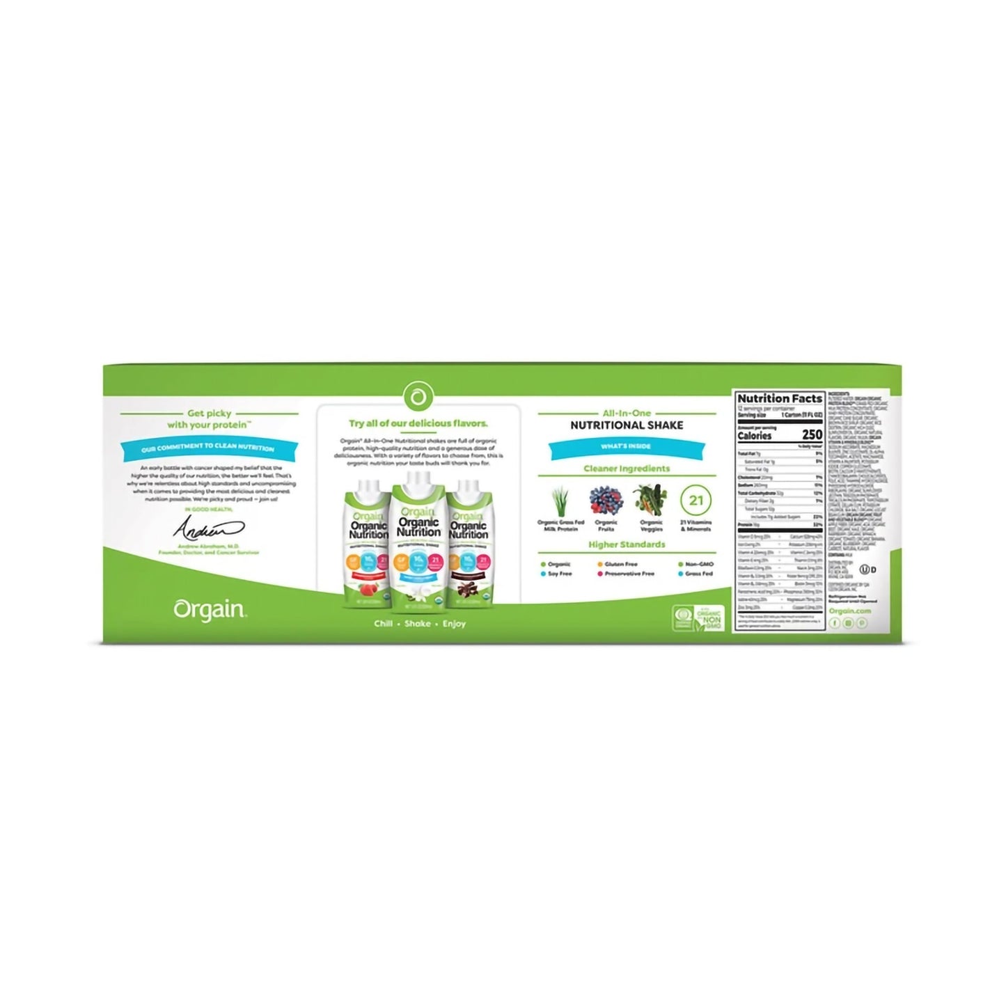 Orgain® Organic Nutritional Shake Oral Supplement Iced Café Mocha Flavor Liquid 11 oz. Carton (1026545_CS)