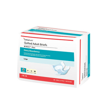 Wings™ Plus Quilted Unisex Adult Incontinence Brief X-Large Disposable Heavy Absorbency (868374_BG)