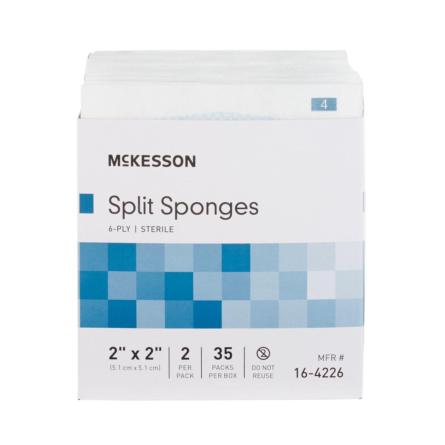 McKesson I.V. Sponge 2 X 2 Inch 6-Ply Sterile 2 per Pack (446055_CS)
