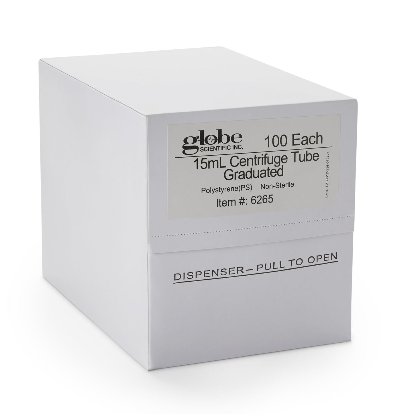 Globe® Scientific Centrifuge Tube Plain 15 mL Without Closure Polystyrene Tube (247090_CS)