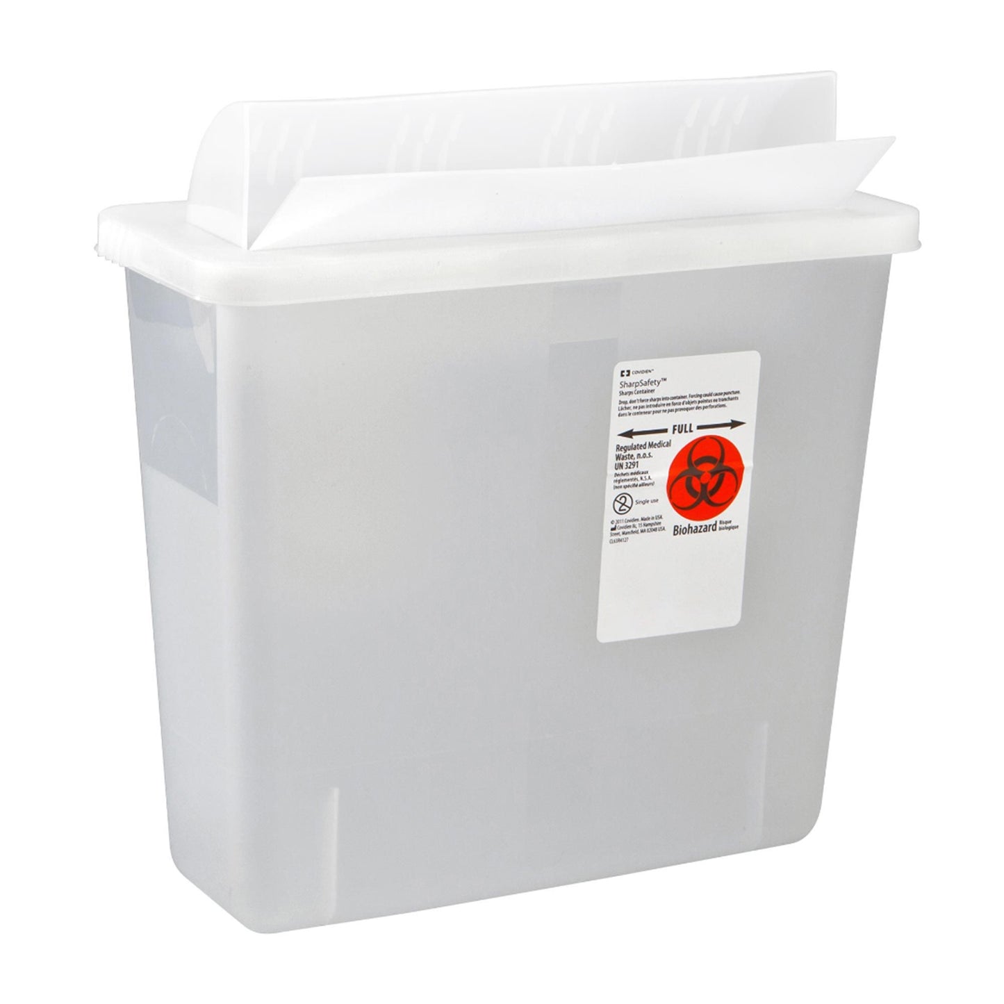 In-Room™ Sharps Container Translucent Base 16-1/4 H X 13-3/4 W X 6 D Inch Horizontal Entry 3 Gallon (207390_EA)