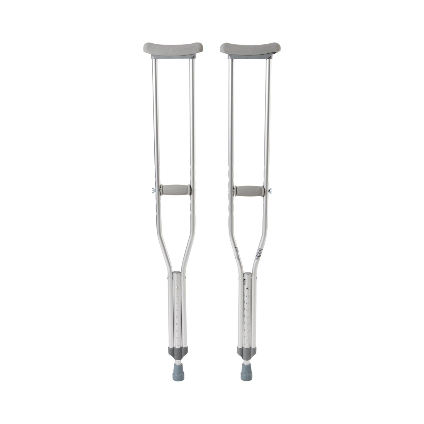 McKesson Underarm Crutches Adult 5 Foot 2 Inch to 5 Foot 10 Inch User Height Aluminum Frame 350 lbs. Weight Capacity (1065294_CS)
