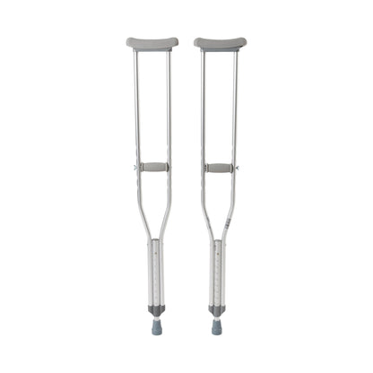 McKesson Underarm Crutches Adult 5 Foot 2 Inch to 5 Foot 10 Inch User Height Aluminum Frame 350 lbs. Weight Capacity (1065294_CS)