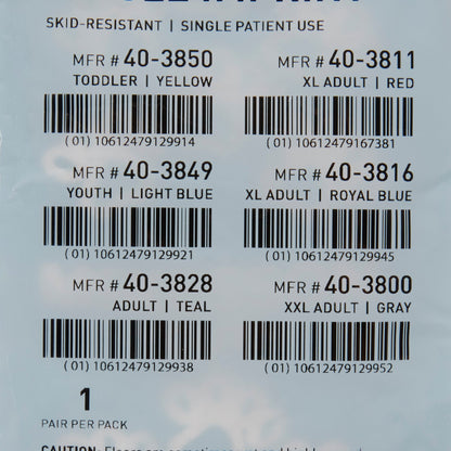 McKesson Terries™ Slipper Socks Unisex Child Single Tread Single Patient Use Light Blue (334873_CS)