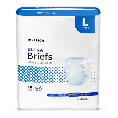 McKesson Ultra Unisex Adult Incontinence Brief Large Disposable Heavy Absorbency (800831_CS)