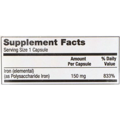 Geri-Care® Mineral Supplement Iron 150 mg Strength Capsule 100 per Bottle (689194_CS)