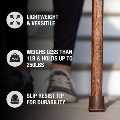 Brazos™ Traveler Walking Stick Wood 55 Inch Height Red Sweet Gum (1237890_EA)