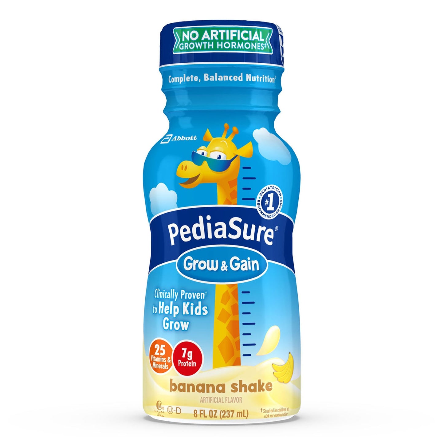 PediaSure® Grow & Gain Shake Pediatric Oral Supplement Banana Flavor 8 oz. Bottle Liquid Calories (764399_CS)
