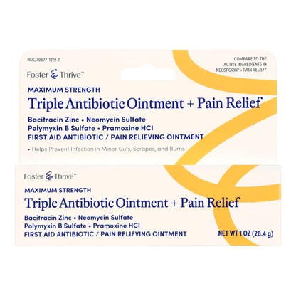 Foster & Thrive™ First Aid Antibiotic with Pain Relief Bacitracin / Neomycin / Polymyxin B / Pramoxine HCl Ointment 1 oz. Tube (1245005_EA)