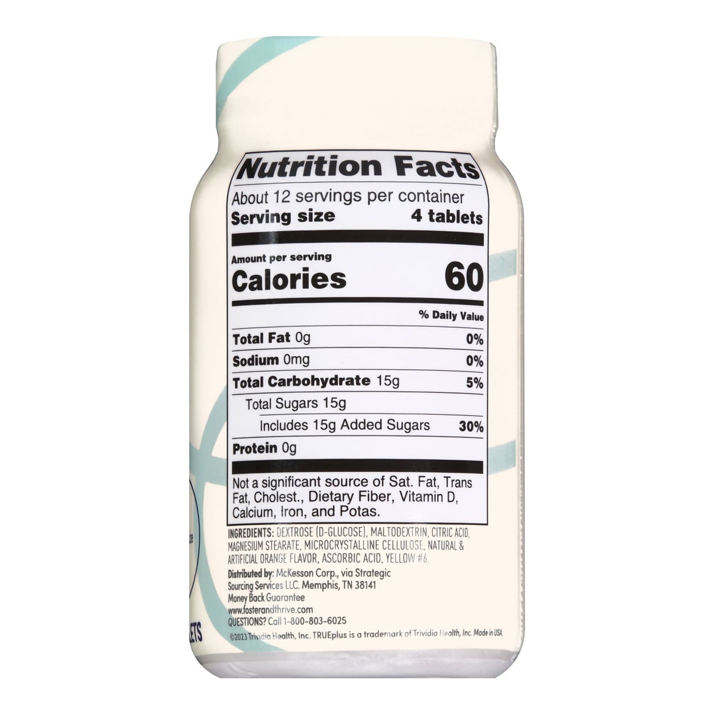 Foster & Thrive™ Glucose Supplement 50 per Bottle Chewable Tablet Orange Flavor (1248812_BT)