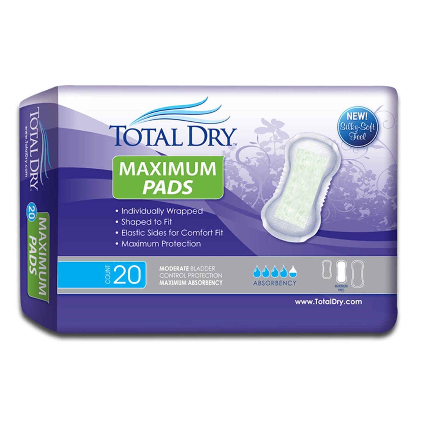 TotalDry™ Bladder Control Pad 13-3/4 Inch Length Moderate Absorbency Polymer Core Regular (975710_BG)