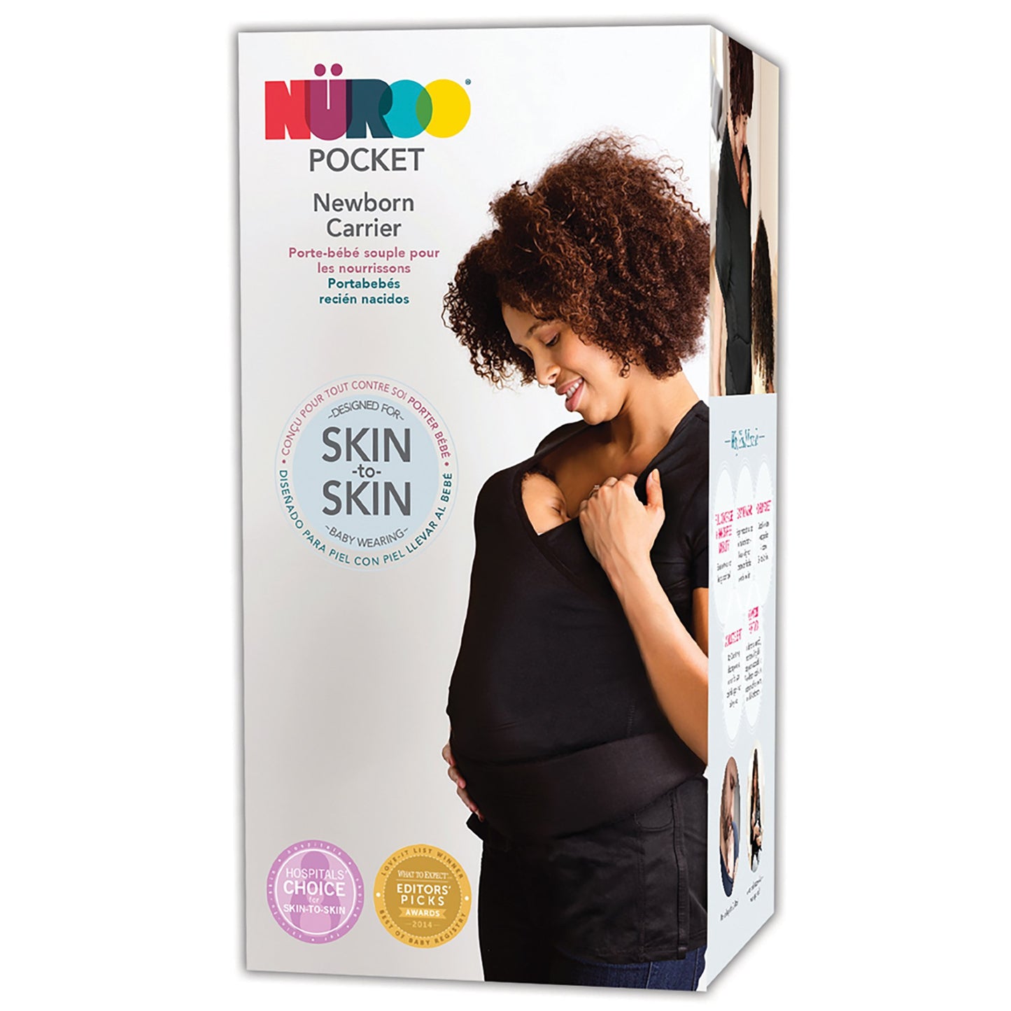 NuRoo® Pocket Baby Carrier Shirt X-Small / Small Black Short Sleeve Female (1234367_EA)