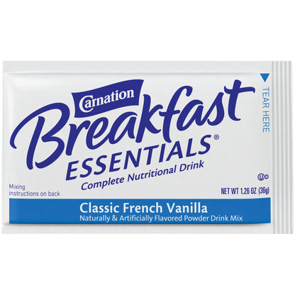 Carnation Breakfast Essentials® Oral Supplement French Vanilla Flavor Powder 1.26 oz. Individual Packet (810730_BX)