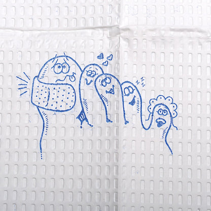 McKesson Procedure Towel 13 W X 18 L Inch White / Blue Cartoon Toes NonSterile (1069097_CS)