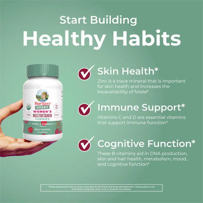 Mary Ruth's® Organic Women's Multivitamin Supplement Vitamin A / C / D / E 450 mcg - 20 mg - 6 mcg - 7 mg Strength Gummie 60 Per Bottle Strawberry Flavor (1271765_EA)