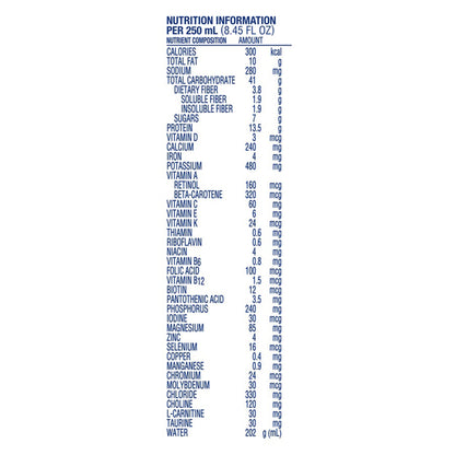Fibersource® HN Tube Feeding Formula Unflavored Liquid 250 mL Carton (193812_CS)