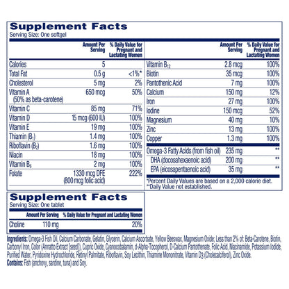 One A Day® Prenatal Vitamin Supplement Softgel 60 per Bottle (1229943_BT)