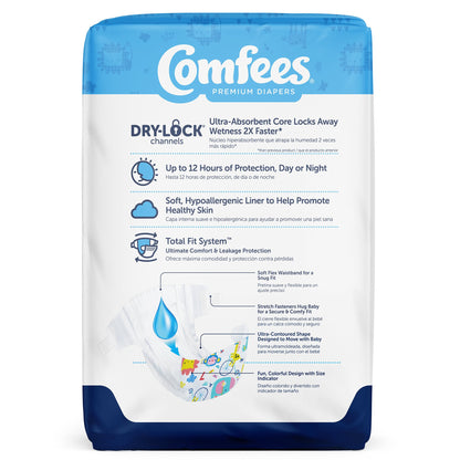 Comfees® Unisex Baby Diaper Size 7 Disposable Moderate Absorbency (907036_BG)