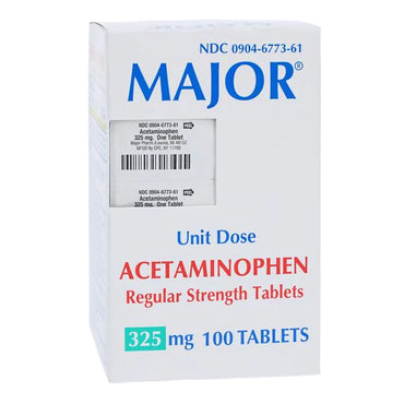 Major® Pain Relief 325 mg Strength Acetaminophen Unit Dose Tablet 100 per Bottle (1127179_BX)