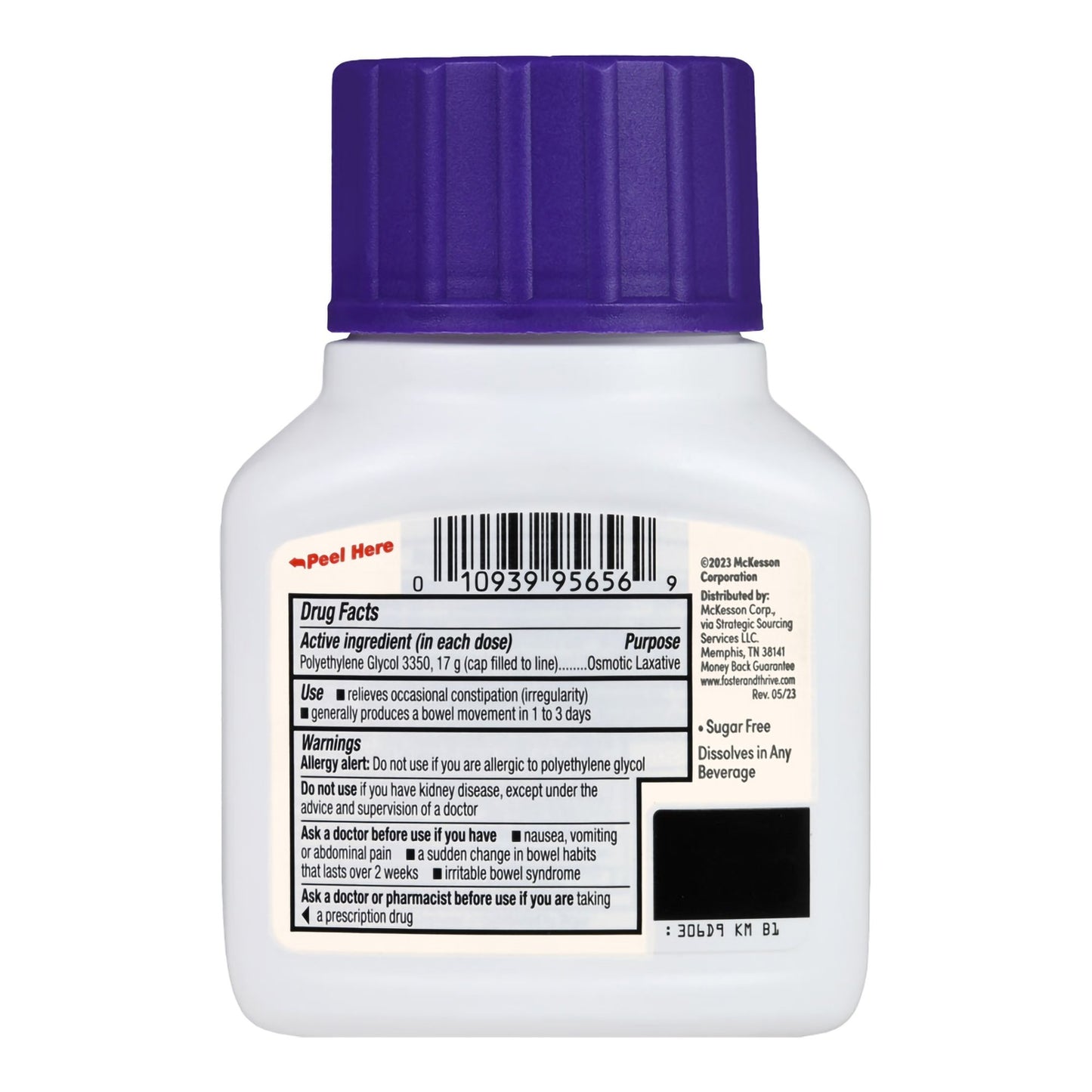 Foster & Thrive™ Laxative Powder 4.1 oz. 17 Gram Strength Polyethylene Glycol 3350 (1238982_EA)