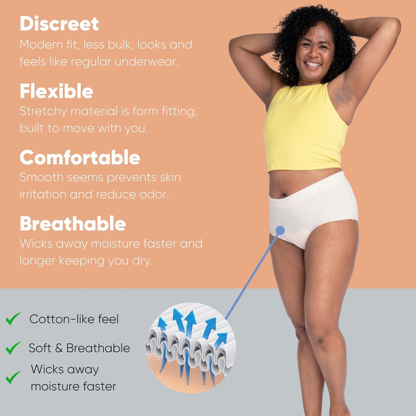 Nexwear Female Adult Absorbent Underwear Pull On Small / Medium Disposable Moderate Absorbency (1260917_CS)