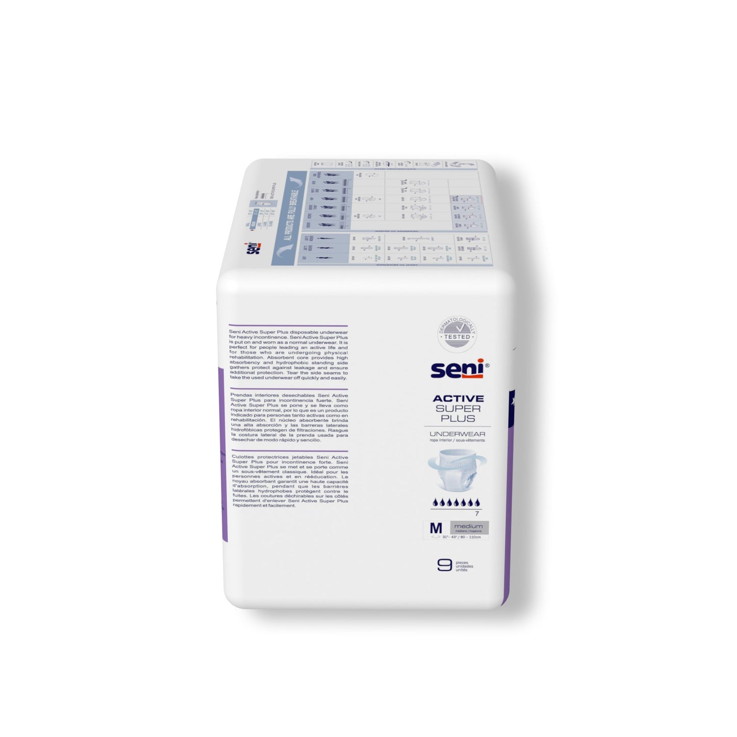 Seni® Active Super Plus Unisex Adult Absorbent Underwear Pull On with Tear Away Seams Medium Disposable Heavy Absorbency (1163818_PK)