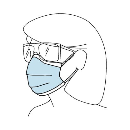 FluidShield Procedure Mask ASTM Level 2 Earloops One Size Fits Most (196958_BX)