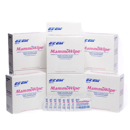 EZ EM Mammography Cleansing Towelette Individual Packet Scented 50 Count (918441_BX)