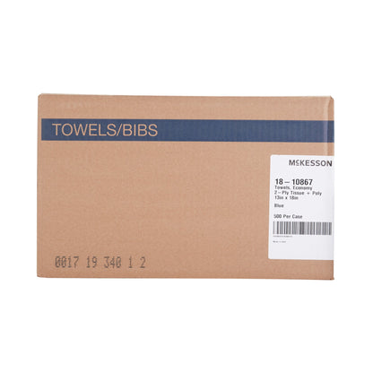 McKesson Procedure Towel 13 W X 18 L Inch Blue NonSterile (201068_CS)