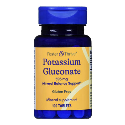 Foster & Thrive™ Dietary Supplement Potassium Gluconate 595 mg Strength Tablet 100 per Bottle (1238893_BT)