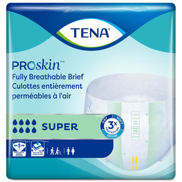 TENA ProSkin™ Super Unisex Adult Incontinence Brief Large Disposable Heavy Absorbency (351176_CS)