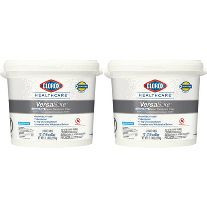 Clorox Healthcare® VersaSure™ Premoistened Quaternary Based Manual Pull Wipe 110 Count Pail Scented NonSterile (1110730_CS)