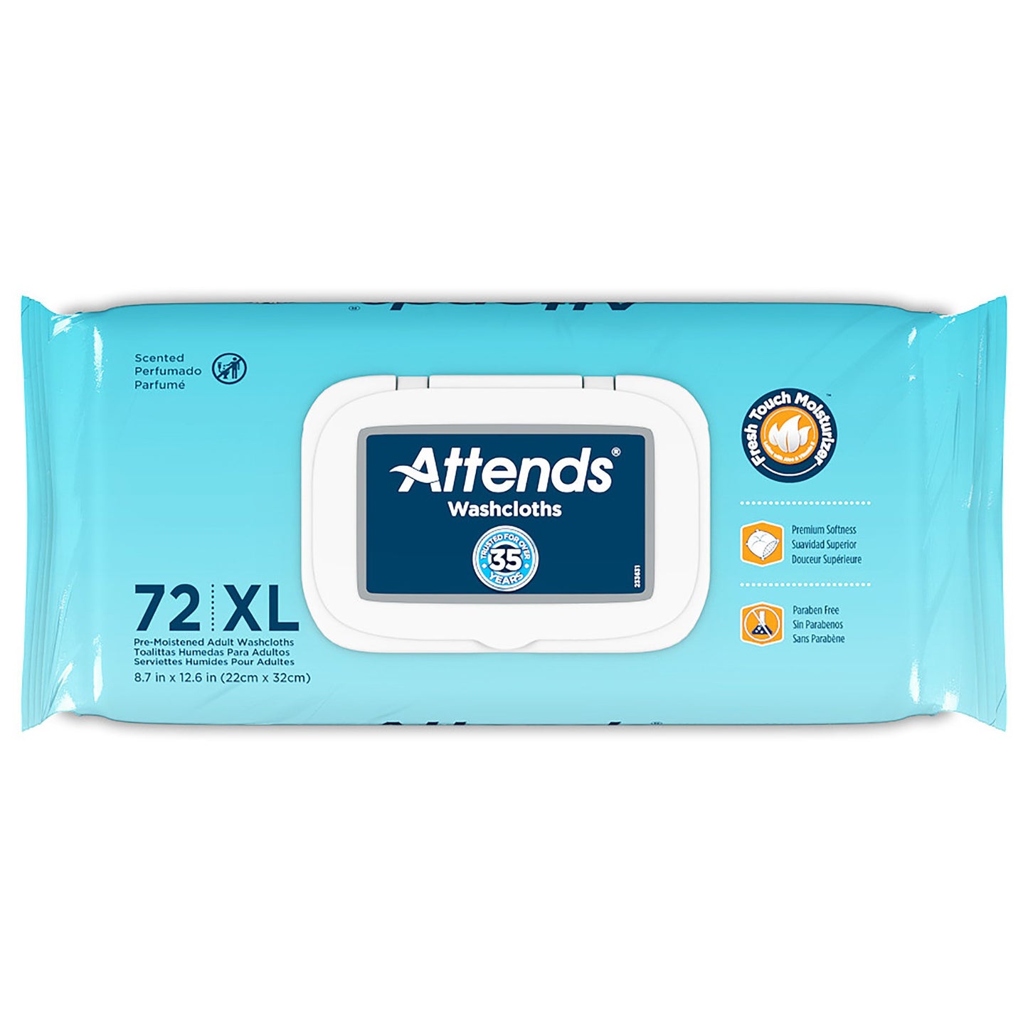 Attends® Personal Cleansing Wipe Soft Pack Scented 72 Count (633847_PK)