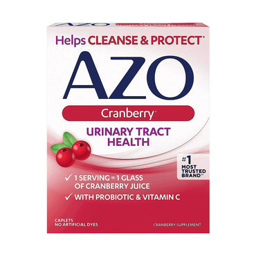AZO® Urinary Pain Relief 60 mg - 110 mg - 500 mg - 30 mg Strength Vitamin C / Calcium / Cranberry / Bacillus Coagulans Tablet 50 per Box (884458_BX)