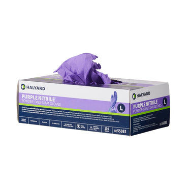Purple Nitrile® Exam Glove Large NonSterile Nitrile Standard Cuff Length Textured Fingertips Purple Chemo Tested (365062_CS)