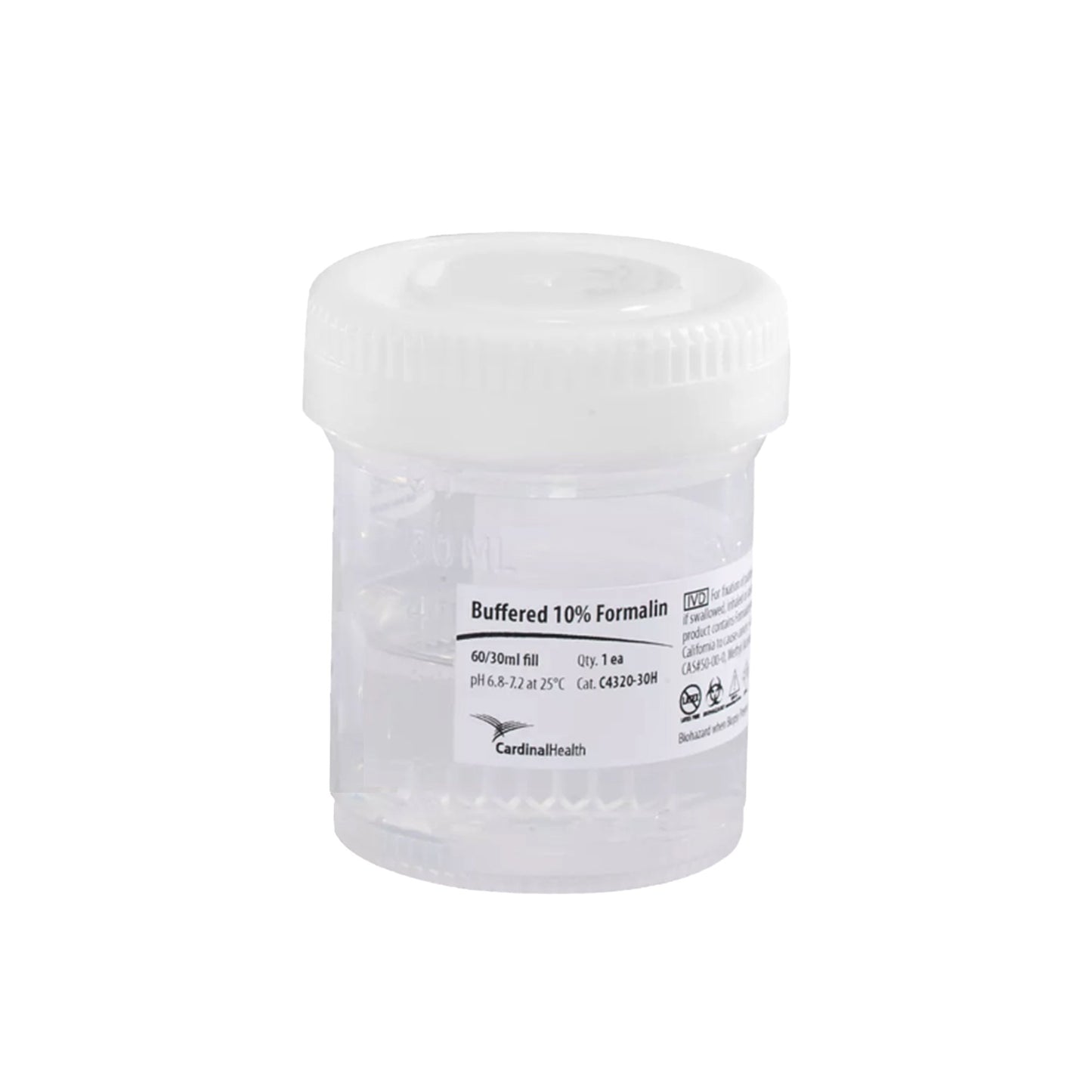 Handi Pack Prefilled Formalin Container 30 mL Fill in 60 mL (2 oz.) Screw Cap Warning Label / Patient Information NonSterile (1006103_BX)