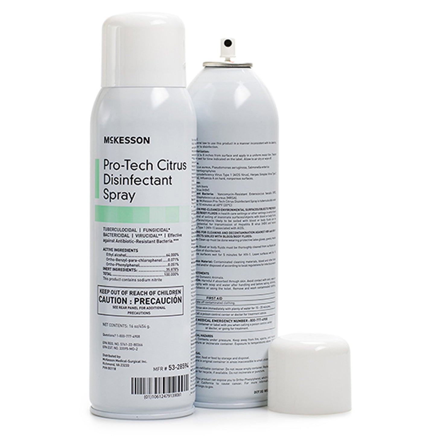 McKesson Pro-Tech Surface Disinfectant Cleaner Alcohol Based Aerosol Spray Liquid 16 oz. Can Citrus Scent NonSterile (1099449_CS)