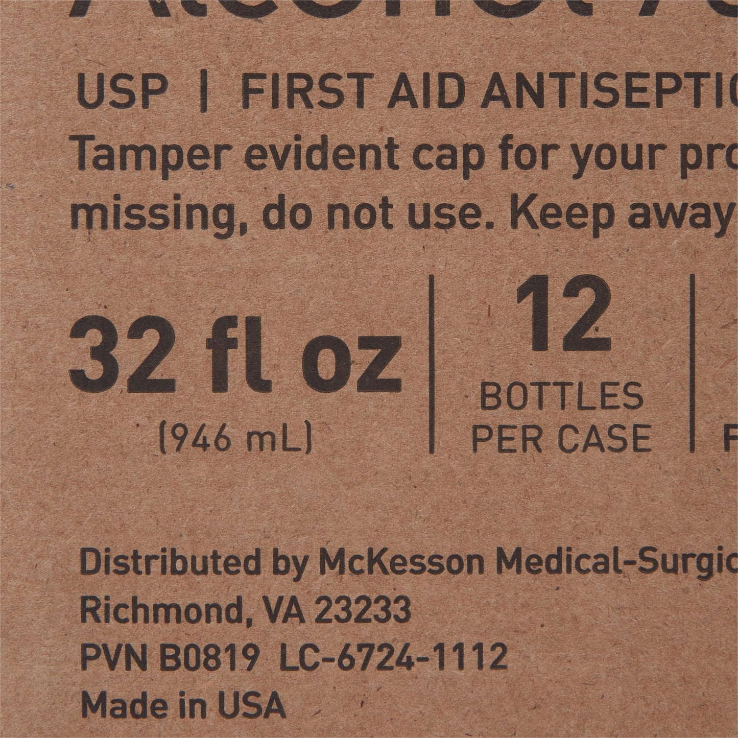 McKesson Brand Antiseptic Isopropyl Alcohol Topical Liquid 32 oz. Bottle (556517_CS)