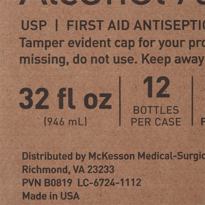 McKesson Brand Antiseptic Isopropyl Alcohol Topical Liquid 32 oz. Bottle (556517_CS)