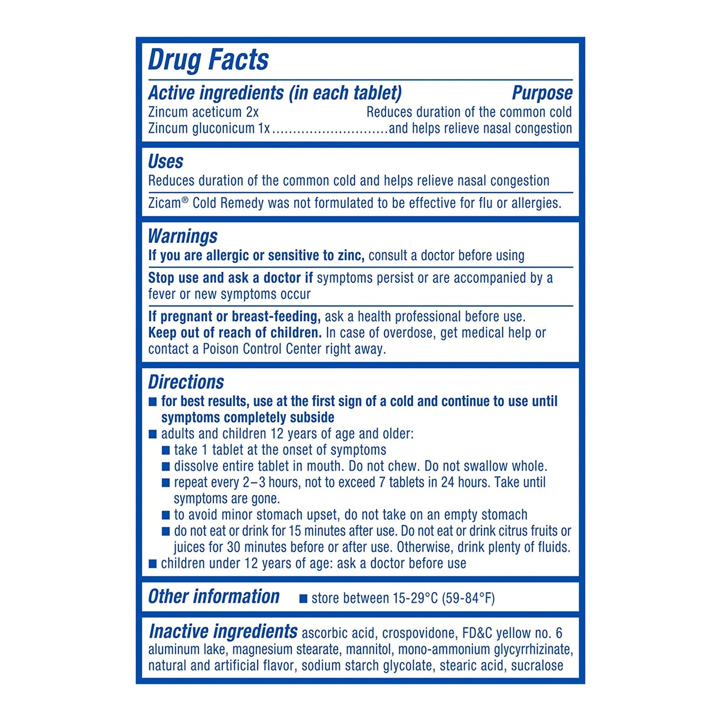 Zicam® Cold and Cough Relief 2X - 1X Strength Tablet 25 per Box (661914_BX)