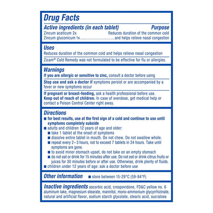 Zicam® Cold and Cough Relief 2X - 1X Strength Tablet 25 per Box (661914_BX)