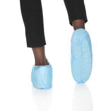 McKesson Shoe Cover One Size Fits Most Shoe High Nonskid Sole Blue NonSterile (823535_BX)