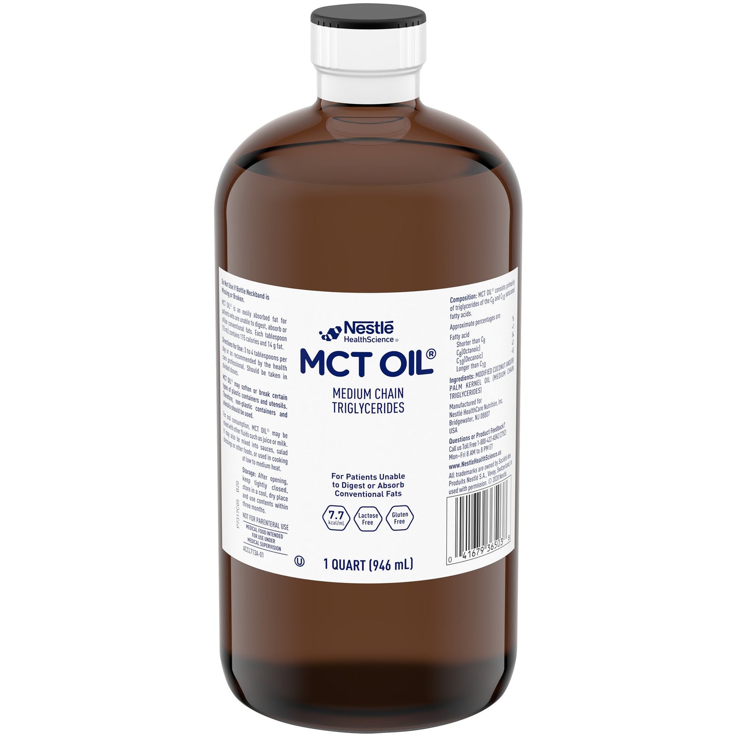 MCT Oil® Oral Supplement Unflavored Liquid 32 oz. Bottle (331681_CS)