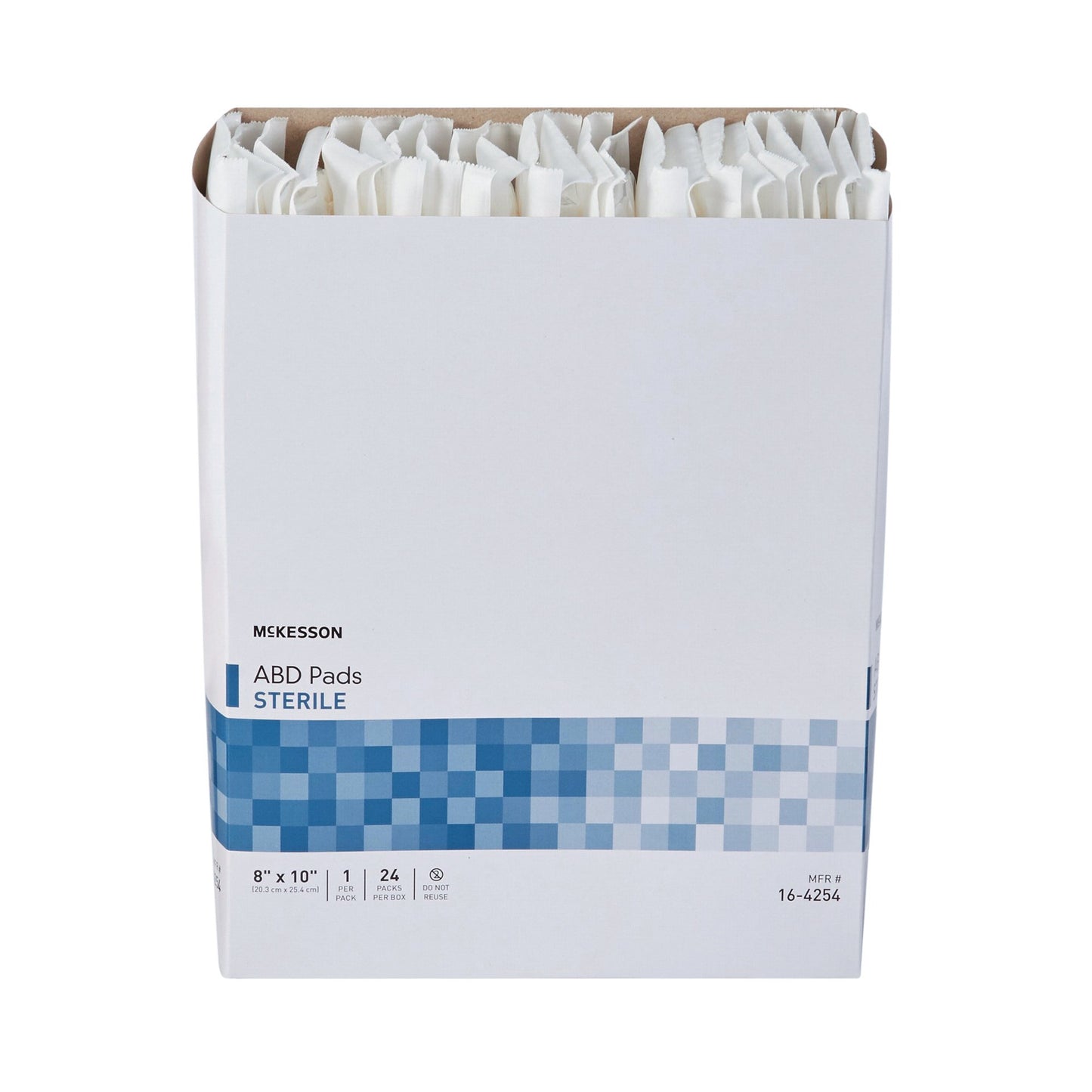 McKesson Abdominal Pad 8 X 10 Inch Sterile 1 per Pack (446059_CS)