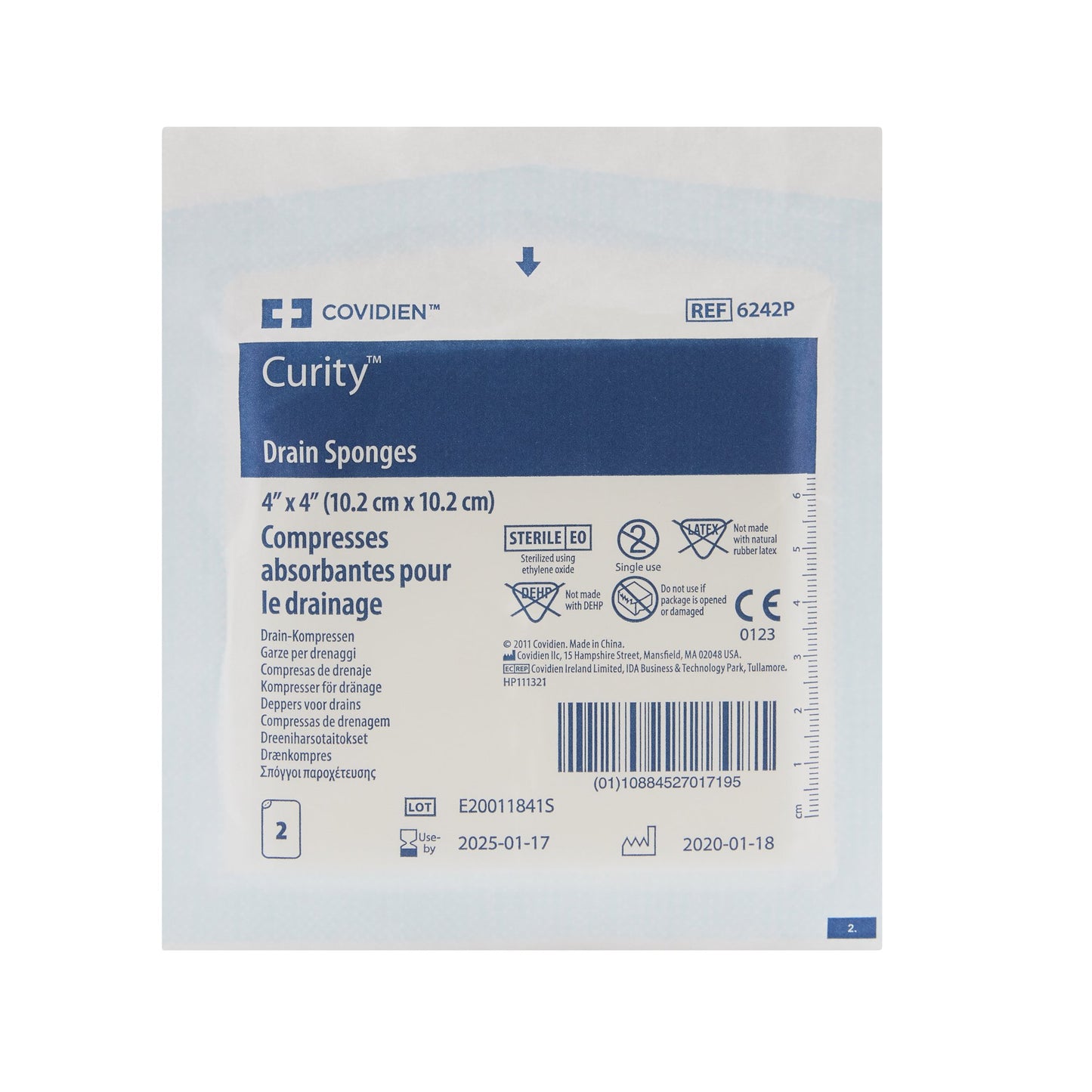 Curity™ Drain Sponge Nonwoven 4 X 4 Inch Sterile (685514_CT)