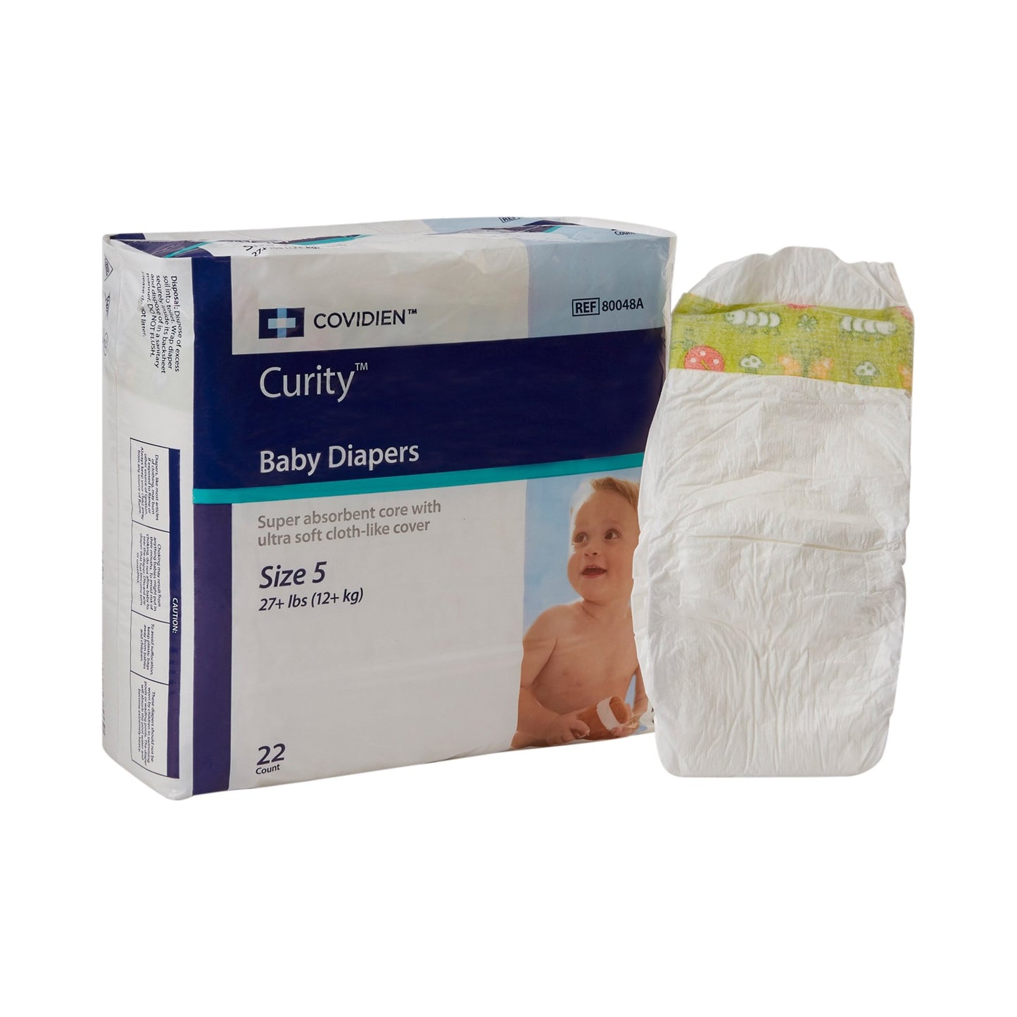 Cardinal Health™ Wings™ Unisex Baby Diaper Size 5 / X-Large Disposable Heavy Absorbency (724686_BG)